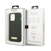 Guess Silicone Logo Plate MagSafe - Etui iPhone 13 Pro (zielony)