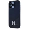 Karl Lagerfeld Silicone Shadow Metal Initial MagSafe - Etui do iPhone 15 Pro (czarny)