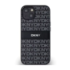 DKNY Leather Mono Stripe & Metal Logo - Etui iPhone 15 / 14 / 13 (czarny)
