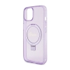 Guess Ring Stand Script Glitter MagSafe - Etui iPhone 15 (fioletowy)