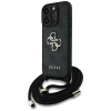 Guess 4G Big Logo Cord Strap Crossbody - Etui do iPhone 16 Pro (czarny)