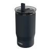 Quokka Mist - Kubek termiczny ze stali nierdzewnej 720 ml ze słomką (Black)