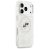 Karl Lagerfeld IML Glitter Karl & Choupette Heads Logo MagSafe - Etui iPhone 17 Pro (szary)