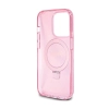 Guess Ring Stand Script Glitter MagSafe - Etui iPhone 15 Pro (różowy)