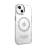 Guess Metal Outline MagSafe - Etui iPhone 14 Plus (przezroczysty / srebrny)