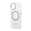 Guess Metal Outline MagSafe - Etui iPhone 14 Plus (przezroczysty / srebrny)
