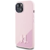 Karl Lagerfeld Silicone Shadow Metal Initial MagSafe - Etui do iPhone 15 (różowy)