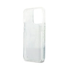 Guess Liquid Glitter Flower - Etui iPhone 13 Pro (niebieski/zielony)