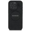 Guess Saffiano Peony Classic Logo MagSafe - Etui iPhone 16 Pro (czarny)