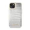 Guess Croco Collection - Etui iPhone 14 Plus (srebrny)