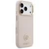 Guess Grained Strass Logo MagSafe - Etui iPhone 17 Pro (różowy)