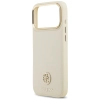 Guess Grained Strass Logo MagSafe - Etui iPhone 17 Pro Max (beżowy)