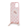 Karl Lagerfeld IML Crossbody Monogram Karl & Choupette Head MagSafe - Etui iPhone 15 / 14 / 13 (różowy)