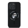 Karl Lagerfeld Silicone Karl & Choupette Ring MagSafe - Etui iPhone 16 Pro (czarny)