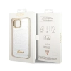 Guess Croco Collection - Etui iPhone 14 Plus (srebrny)