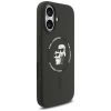 Karl Lagerfeld Silicone Karl & Choupette Ring MagSafe - Etui iPhone 17 (czarny)