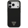 Guess Silicone Triangle Logo MagSafe - Etui iPhone 17 Pro (czarny)