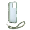 Guess IML Flowers Allover Electro With Pearl Strap MagSafe - Etui iPhone 16 Pro (zielony)