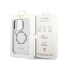 Guess Metal Outline MagSafe - Etui iPhone 14 Pro Max (przezroczysty / srebrny)