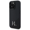 Karl Lagerfeld Silicone Shadow Metal Initial MagSafe - Etui iPhone 16 Pro Max (czarny)
