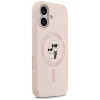 Karl Lagerfeld Silicone Karl & Choupette Ring MagSafe - Etui iPhone 17 (różowy)