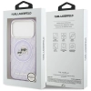 Karl Lagerfeld IML Glitter Karl & Choupette Heads Logo MagSafe - Etui iPhone 17 Pro Max (fioletowy)