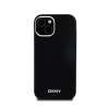 DKNY Liquid Silicone Small Metal Logo MagSafe - Etui iPhone 15 / 14 / 13 (czarny)