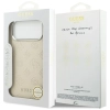Guess Peony Hot Stamp Script MagSafe - Etui iPhone 17 Pro Max (beżowy)