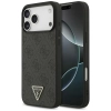 Guess Leather 4G Triangle Strass MagSafe - Etui iPhone 17 Pro Max (czarny)