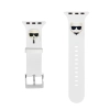 Karl Lagerfeld Silicone Karl & Choupette Heads - Pasek do Apple Watch 42/44/45/49 mm (biały)