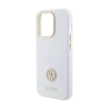 Guess Silicone Logo Strass 4G - Etui iPhone 15 Pro (biały)