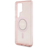 Guess Rhinestones Printed Classic Logo MagSafe - Etui do Samsung Galaxy S25 Ultra (różowy)