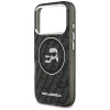 Karl Lagerfeld IML Glitter Karl & Choupette Heads Logo MagSafe - Etui iPhone 17 Pro (czarny)