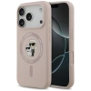Karl Lagerfeld Silicone Karl & Choupette Ring MagSafe - Etui iPhone 17 Pro (różowy)