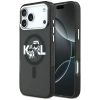 Karl Lagerfeld IML Glitter Karl & Choupette Sketch Logo MagSafe - Etui iPhone 17 Pro Max (czarny)