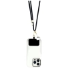 Hello Kitty Patch & Kitty Head Charm - Uniwersalny pasek / smyczka do telefonu (czarny)