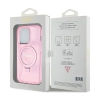 Guess Ring Stand Script Glitter MagSafe - Etui iPhone 15 Pro Max (różowy)