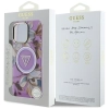 Guess Glitter Flowers Triangle Buttons MagSafe - Etui do iPhone 16 Pro Max (fioletowy)