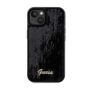 Guess Sequin Script Metal - Etui iPhone 14 (czarny)