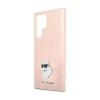 Karl Lagerfeld Silicone Choupette Metal Pin - Etui Samsung Galaxy S24 Ultra (różowy)