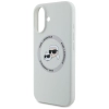 Karl Lagerfeld Silicone Double Heads And Circle MagSafe - Etui do iPhone 16 (beżowy)