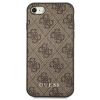 Guess 4G Metal Gold Logo - Etui iPhone SE 2022 / SE 2020 / 8 / 7 (brązowy)