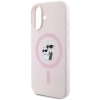 Karl Lagerfeld Silicone Karl & Choupette Ring MagSafe - Etui iPhone 16 Plus (różowy)