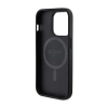 Guess 4G Collection Leather Metal Logo MagSafe - Etui iPhone 15 Pro Max (czarny)