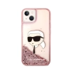 Karl Lagerfeld Liquid Glitter NFT Karl's Head - Etui iPhone 14 Plus (różowy)