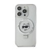 Karl Lagerfeld Ring Stand Choupette Head MagSafe - Etui iPhone 15 Pro Max (biały)