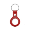 Crong Leather Case with Key Ring - Skórzane etui ochronne brelok do Apple AirTag (czerwony)