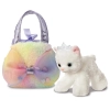 Fancy Pal - Pluszowa maskotka Kotka Księżniczka Big Bow ze srebrną koroną w kolorowej torbie 20 cm Eco-Friendly