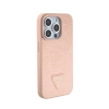 Guess Croco Triangle Metal Logo - Etui iPhone 15 Pro (różowy)