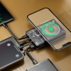 WEKOME WP-331 Vanguard Series - Power bank indukcyjny 10000 mAh Super Charging z wbudowanym kablem USB-C & Lightning PD 20W + QC 22.5W MagSafe (Czarny